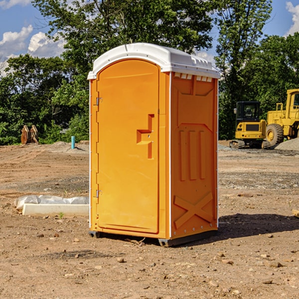 can i customize the exterior of the portable restrooms with my event logo or branding in Blaine